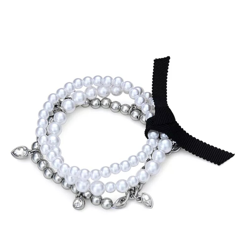 Simply Vera Vera Wang 3-Piece Simulated Pearl & Simulated Stone Stretch Bracelet